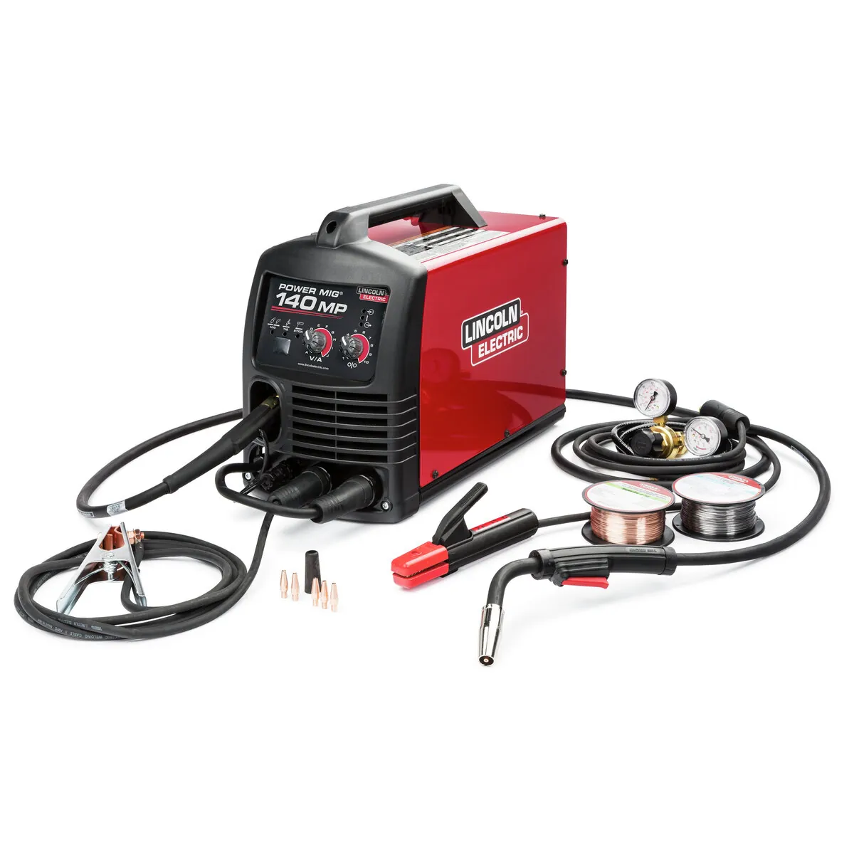 Welding gun, thin wire tangle and timer showing common welding mistakes